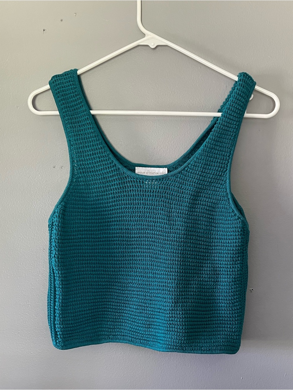 House of Harlow 1960 Teal Knit Crop Tank size medium